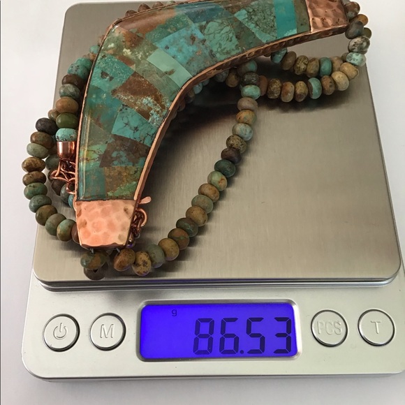 Large Jay King Copper Turquoise Necklace Beauty - Picture 7 of 7